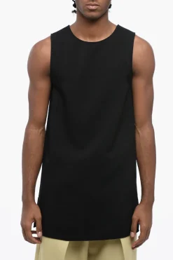 Tank Top in Viscosa con Zip Posteriore>Jil Sander Hot
