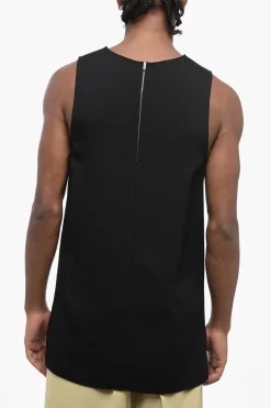 Tank Top in Viscosa con Zip Posteriore>Jil Sander Hot