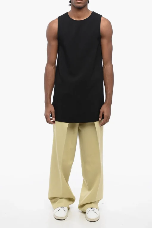 Tank Top in Viscosa con Zip Posteriore>Jil Sander Hot