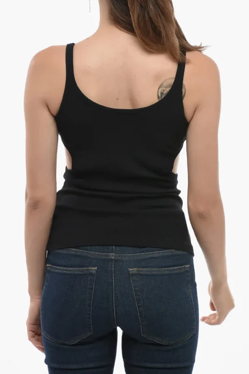 Tank Top METEOR in Cotone Stretch a Coste>Off-White Sale