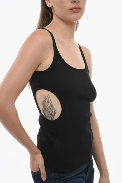 Tank Top METEOR in Cotone Stretch a Coste></noscript>Off-White Sale