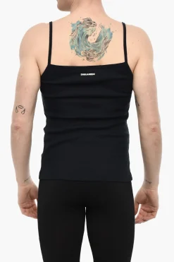 Tank Top Underwear a Costine con Dettaglio in Pizzo>Dsquared2 Fashion