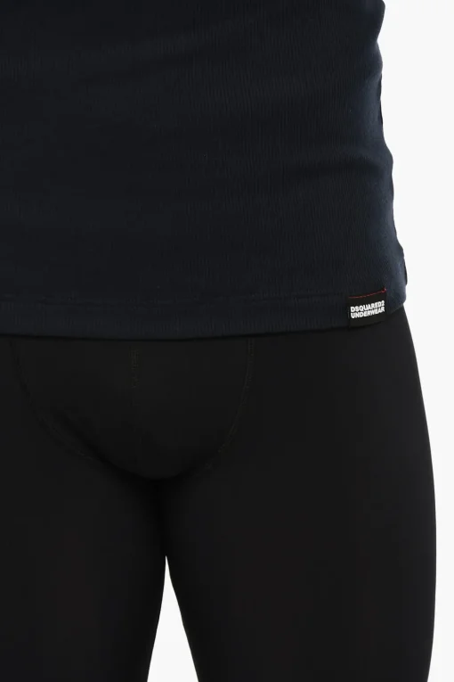 Tank Top Underwear a Costine con Dettaglio in Pizzo>Dsquared2 Fashion