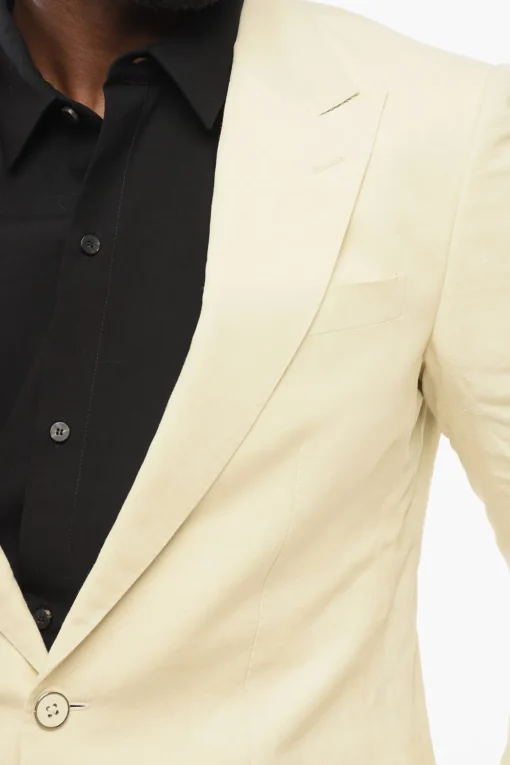 Sale TAORMINA Blazer Sfoderato in Misto Lino con Rever a Lancia Uomo Giacche