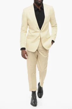 Sale TAORMINA Blazer Sfoderato in Misto Lino con Rever a Lancia Uomo Giacche