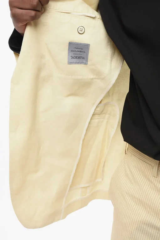 Sale TAORMINA Blazer Sfoderato in Misto Lino con Rever a Lancia Uomo Giacche