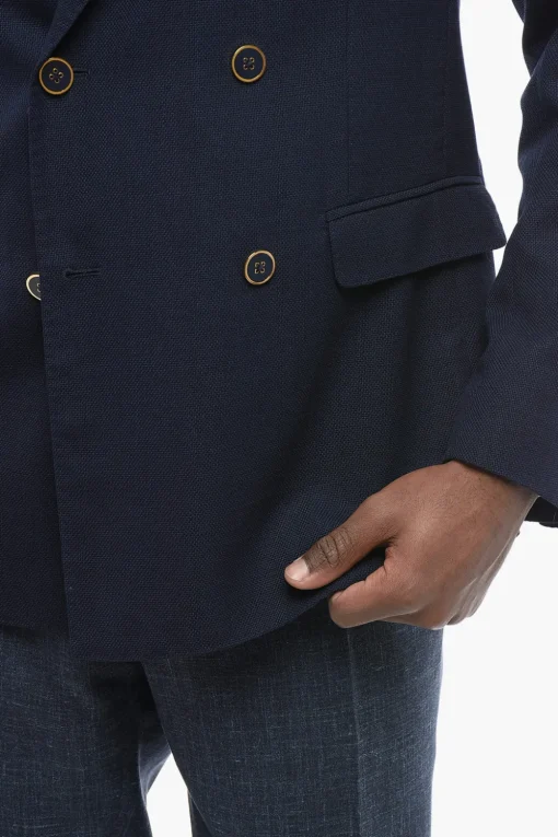 Online TAORMINA Blazer Sfoderato in Fresco di Lana con Design Doppiopetto Uomo Giacche