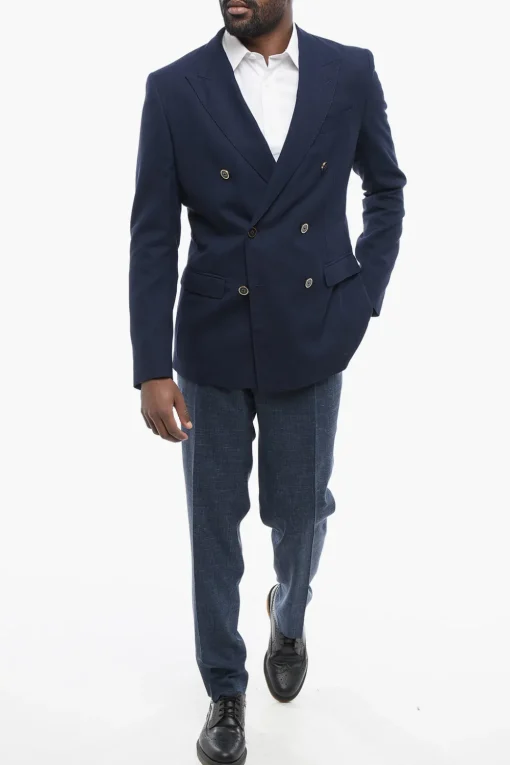 Online TAORMINA Blazer Sfoderato in Fresco di Lana con Design Doppiopetto Uomo Giacche