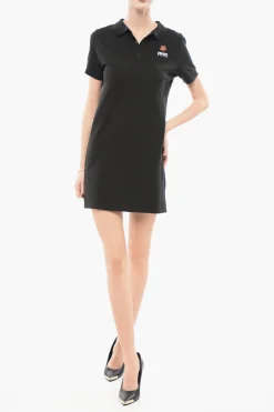 Tee Dress in Cotone Piquet con Collo a Polo>Kenzo Clearance