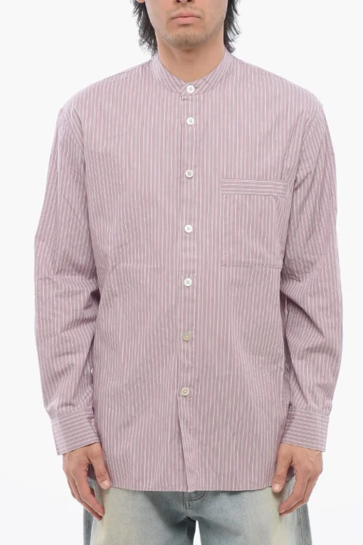 TEKLA Camicia a Righe in Popeline di Cotone>Birkenstock Outlet