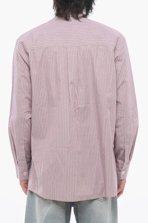 TEKLA Camicia a Righe in Popeline di Cotone>Birkenstock Outlet