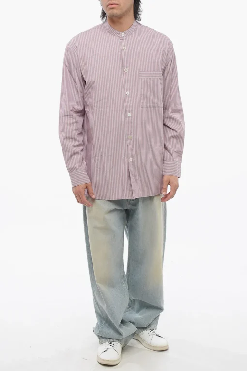 TEKLA Camicia a Righe in Popeline di Cotone>Birkenstock Outlet