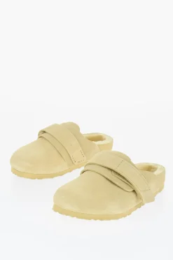 TEKLA Sabot NAGOYA in Camoscio con Interno in Pelliccia>Birkenstock Sale