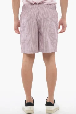TEKLA Shorts In Cotone a Righe con Elastico in Vita>Birkenstock Fashion