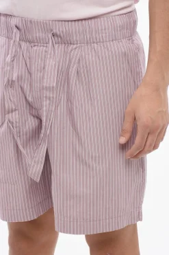 TEKLA Shorts In Cotone a Righe con Elastico in Vita></noscript>Birkenstock Fashion