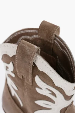 Texani Bicolore in Camoscio con Zip Laterale Tacco 5cm></noscript>Je T'aime Clearance