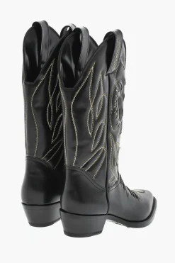Best Texani In Pelle VINTAGE Ricamati Donna Stivali