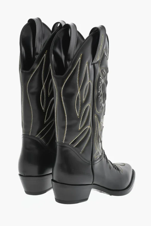 Best Texani In Pelle VINTAGE Ricamati Donna Stivali