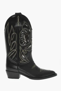 Best Texani In Pelle VINTAGE Ricamati Donna Stivali