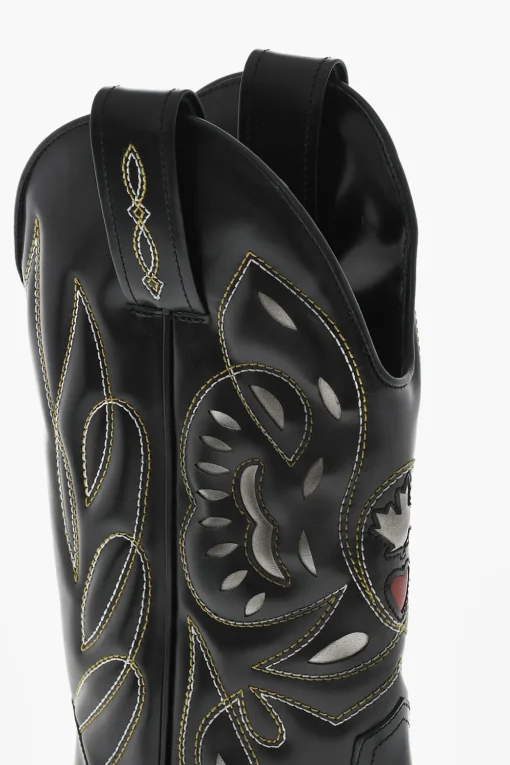 Best Texani In Pelle VINTAGE Ricamati Donna Stivali