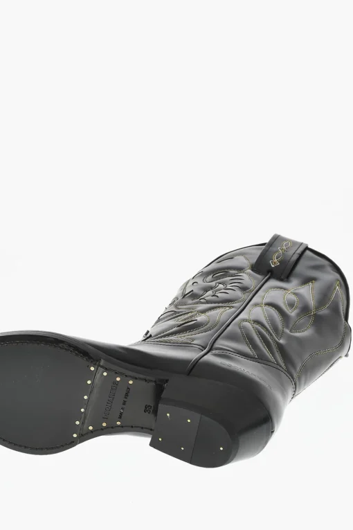 Best Texani In Pelle VINTAGE Ricamati Donna Stivali