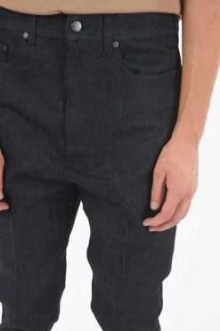 THE GODFATHER OF DENIM Jeans in Denim Grezzo a Vita Bassa con Bande Laterali in Satin 16cm></noscript>Neil Barrett New