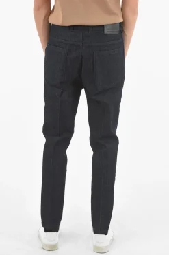 Discount THE GODFATHER OF DENIM Jeans in Denim Grezzo a Cavallo Basso con Bande Laterali in Satin 16cm Uomo Jeans