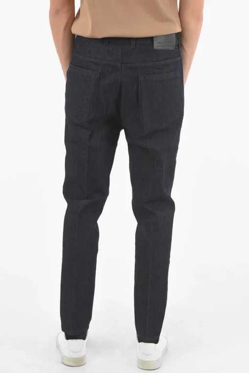 Discount THE GODFATHER OF DENIM Jeans in Denim Grezzo a Cavallo Basso con Bande Laterali in Satin 16cm Uomo Jeans