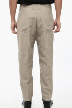 Clearance THIRTY TWO Pantaloni ANACO Gessati con Passanti Uomo Pantaloni