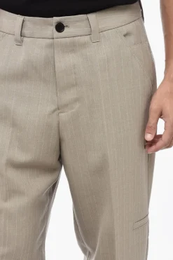 Clearance THIRTY TWO Pantaloni ANACO Gessati con Passanti Uomo Pantaloni