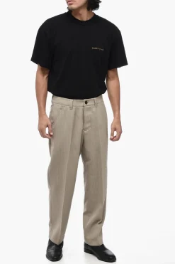 Clearance THIRTY TWO Pantaloni ANACO Gessati con Passanti Uomo Pantaloni