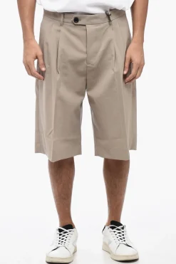 Fashion THIRTY TWO Shorts CAPULET A Doppia Pince con Abbottonatura Nascosta Uomo Pantaloni
