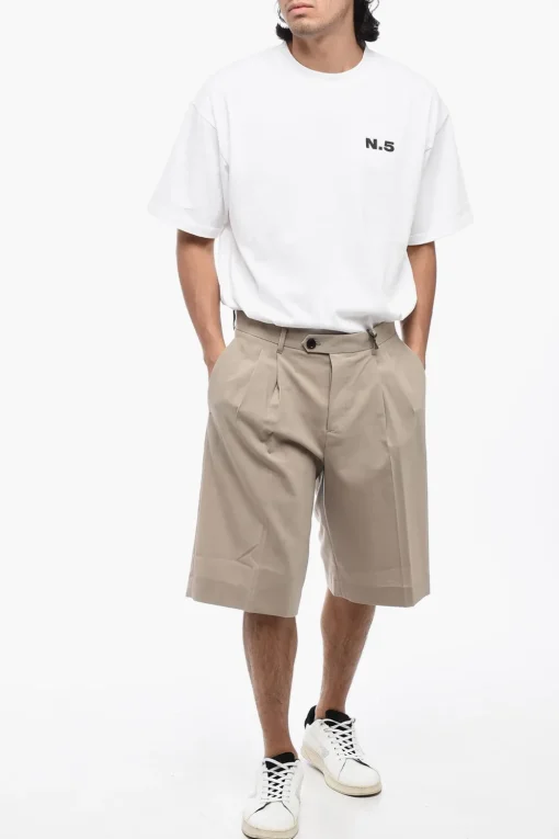 Fashion THIRTY TWO Shorts CAPULET A Doppia Pince con Abbottonatura Nascosta Uomo Pantaloni