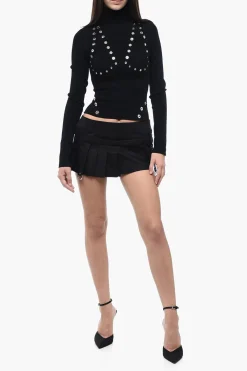 Top a Collo Alto Elasticizzato con Dettaglio Occhielli></noscript>Off-White Sale