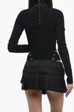 Top a Collo Alto Elasticizzato con Dettaglio Occhielli></noscript>Off-White Sale