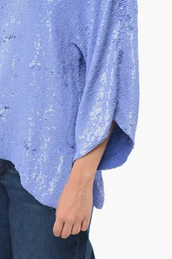 Top A Maniche Lunghe Con Paillettes Allover></noscript>Parosh Hot