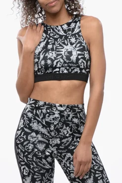 Clearance Top Active Motivo Old-School con Elastico Logato Donna T-Shirts E Tops