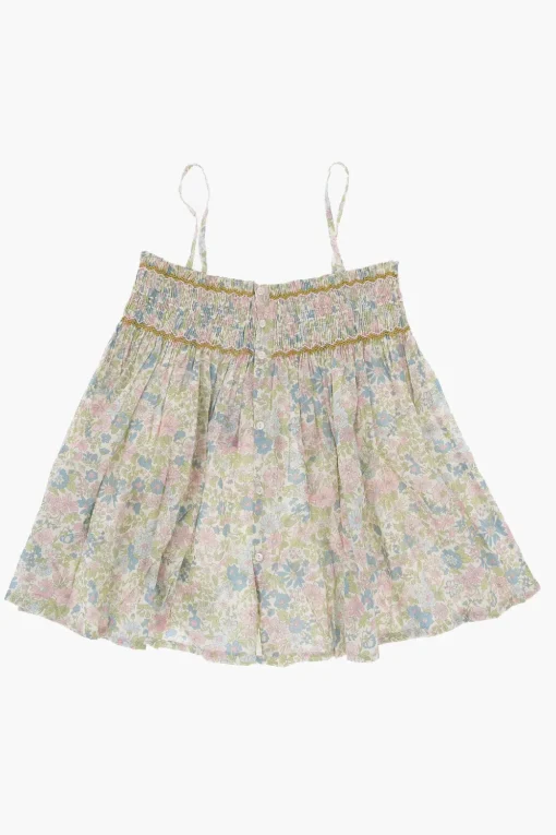 Outlet Top APOLLINE a Fantasia Floreale con Abbottonatura Posteriore e Dettaglio Plissettato Abbigliamento