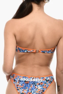 Top Bikini a Fascia a Motivo Floreale>Dsquared2 New
