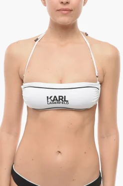 Top Bikini a Fascia con Dettagli a Contrasto>Karl Lagerfeld Clearance