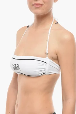 Top Bikini a Fascia con Dettagli a Contrasto>Karl Lagerfeld Clearance