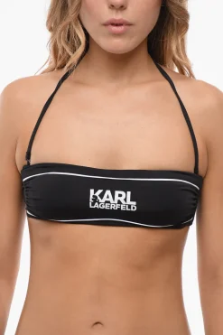 Online Top Bikini a Fascia con Dettagli a Contrasto Donna Costumi Da Bagno