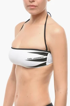 Top Bikini a Fascia con Rifiniture a Contrasto>Karl Lagerfeld Discount
