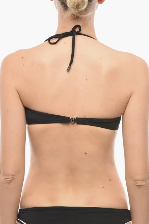 Top Bikini a Fascia con Stampa Logo a Contrasto>Karl Lagerfeld Discount