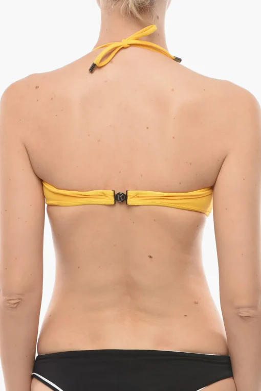 Top Bikini a Fascia in Tinta Unita con Stampa Logo a Contrasto>Karl Lagerfeld Clearance