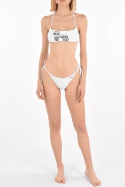 Top Bikini a Fascia KARL & CHOUPETTE in Tinta Unita con Borchie></noscript>Karl Lagerfeld Fashion