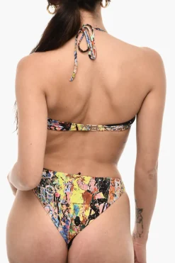 Fashion Top Bikini a Fascia Stampato All-Over Donna Costumi Da Bagno