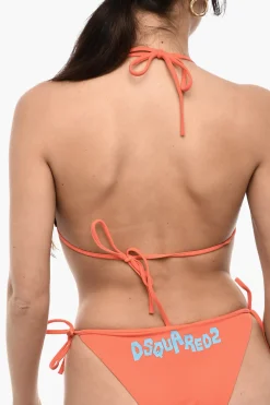 Top Bikini a Triangolo a Tinta Unita con Monogram>Dsquared2 Clearance