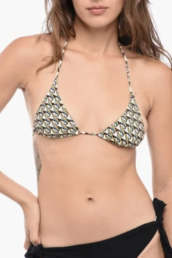 Clearance Top Bikini a Triangolo a Fantasia Donna Costumi Da Bagno