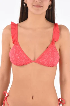 top bikini a triangolo con stampa logo>Karl Lagerfeld Sale
